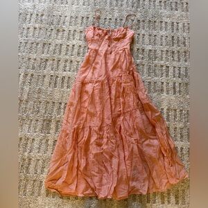 Indikah Flowy Peach Maxi Dress
